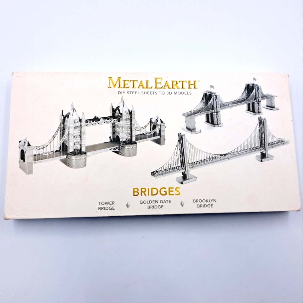 Metal Earth 3D Laser Cut Models 3 Bridges Set: Tower, Golden Gate & Brooklyn